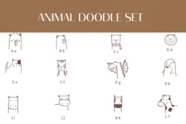 Animal Doodle Set by Heartcraft Atelier — Dingbats Font — thumbnail 2