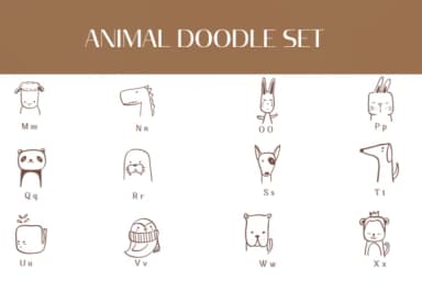 Animal Doodle Set by Heartcraft Atelier — Dingbats Font — thumbnail 3