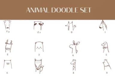 Animal Doodle Set by Heartcraft Atelier — Dingbats Font — thumbnail 4