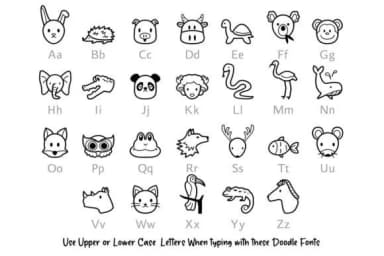 Animal Doodle by digitalplannerland — Dingbats Font — thumbnail 2