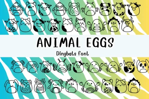 Animal Eggs by Nongyao — Dingbats Font