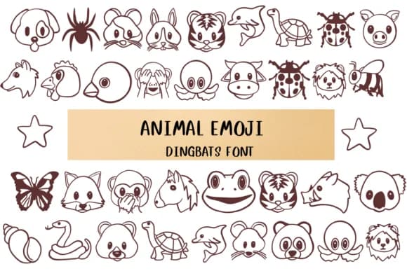 Animal Emoji by Nongyao — Dingbats Font