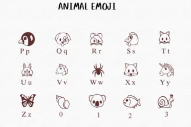 Animal Emoji by Nongyao — Dingbats Font — thumbnail 3