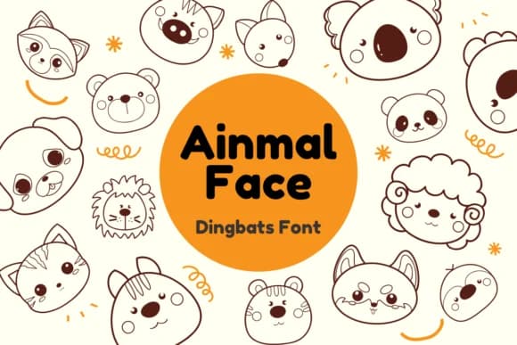 Animal Face by Nun Sukhwan — Dingbats Font