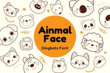 Animal Face by Nun Sukhwan — Dingbats Font — thumbnail 1