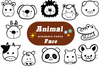 Animal Face by Suphitchaya — Dingbats Font — thumbnail 1