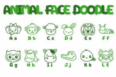 Animal Face Doodle by Chonada — Dingbats Font — thumbnail 2