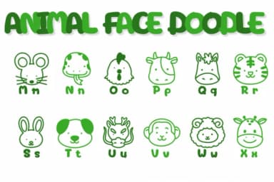 Animal Face Doodle by Chonada — Dingbats Font — thumbnail 3