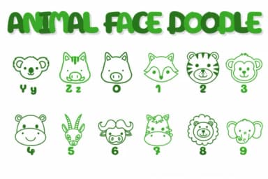 Animal Face Doodle by Chonada — Dingbats Font — thumbnail 4