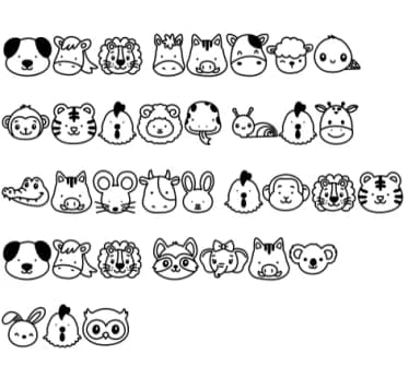 Animal Face Doodle by Chonada — Dingbats Font — thumbnail 8