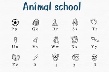 Animal School by Nongyao — Dingbats Font — thumbnail 3