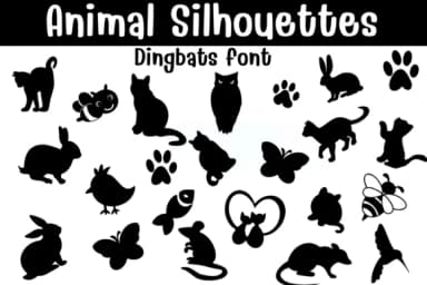 Animal Silhouettes by Sontaya — Dingbats Font — thumbnail 1