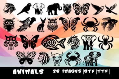 Animals by MOMAT THIRTYONE — Dingbats Font — thumbnail 1