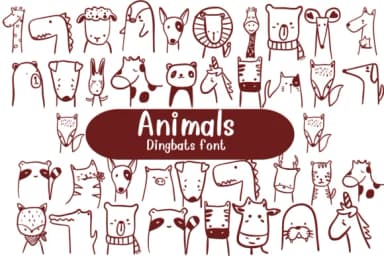 Animals by Nongyao — Dingbats Font — thumbnail 1