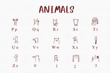 Animals by Nongyao — Dingbats Font — thumbnail 3