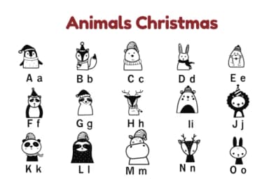 Animals Christmas by Nun Sukhwan — Dingbats Font — thumbnail 2