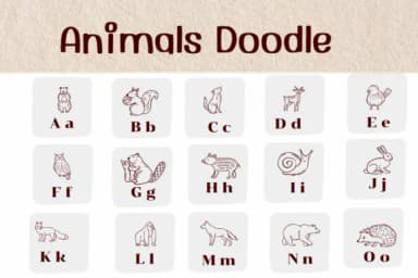 Animals Doodle by Ketsarin — Dingbats Font — thumbnail 2