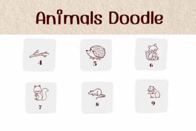Animals Doodle by Ketsarin — Dingbats Font — thumbnail 4