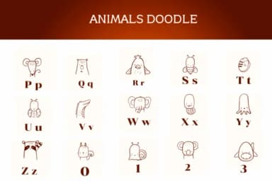 Animals Doodle by Apiwat Type — Dingbats Font — thumbnail 2