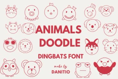 Animals Doodle by danita.kukkai — Dingbats Font — thumbnail 1