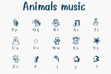 Animals Music by Nongyao — Dingbats Font — thumbnail 3