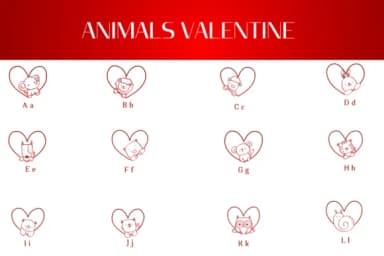 Animals Valentine by Heartcraft Atelier — Dingbats Font — thumbnail 2
