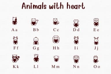 Animals with Heart by Nongyao — Dingbats Font — thumbnail 2