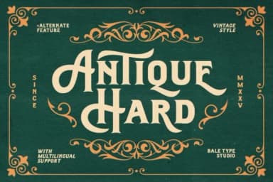 Antique Hard by baletype — Slab Serif Font — thumbnail 1