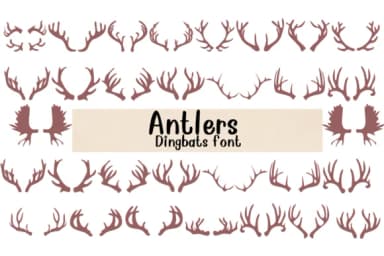 Antlers by Nongyao — Dingbats Font — thumbnail 1
