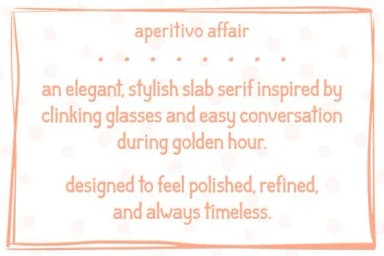 Aperitivo Affair by Emily Ann Hill Type — Slab Serif Font — thumbnail 3