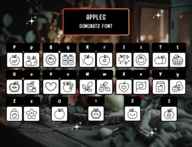 Apples by Distiny4919 — Dingbats Font — thumbnail 3