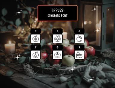 Apples by Distiny4919 — Dingbats Font — thumbnail 4