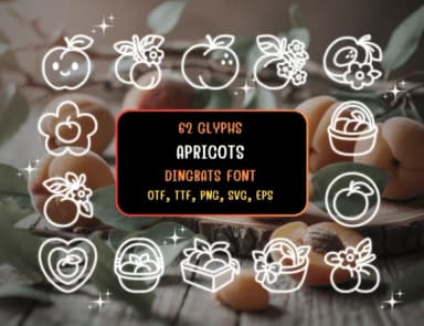 Apricots by Distiny4919 — Dingbats Font — thumbnail 1