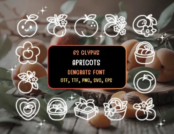 Apricots by Distiny4919 — Dingbats Font