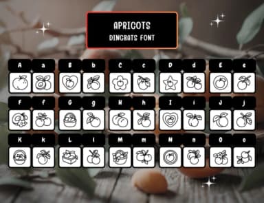 Apricots by Distiny4919 — Dingbats Font — thumbnail 2
