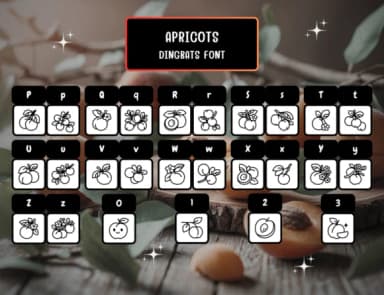 Apricots by Distiny4919 — Dingbats Font — thumbnail 3