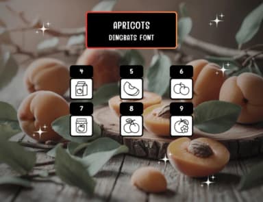 Apricots by Distiny4919 — Dingbats Font — thumbnail 4