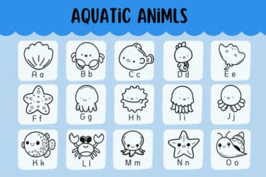 Aquatic Animls by Natchuta — Dingbats Font — thumbnail 2