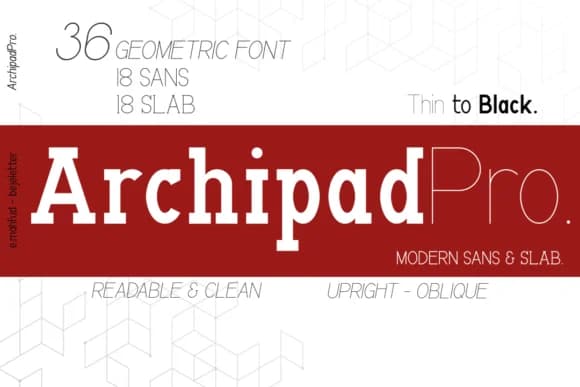 Archipad Pro by bijeh.studio — Slab Serif Font