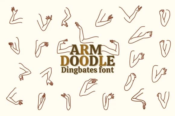 Arm Doodle by Chonada — Dingbats Font
