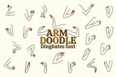 Arm Doodle by Chonada — Dingbats Font — thumbnail 1