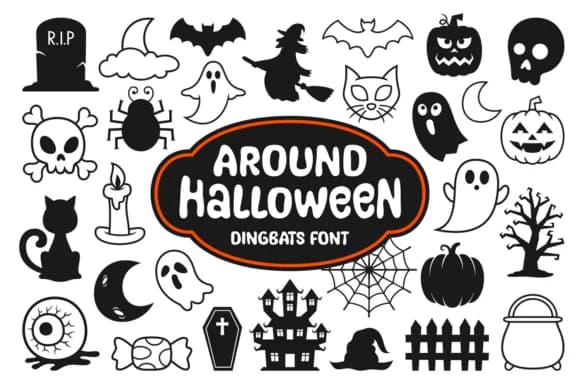 Around Halloween by Situjuh — Dingbats Font
