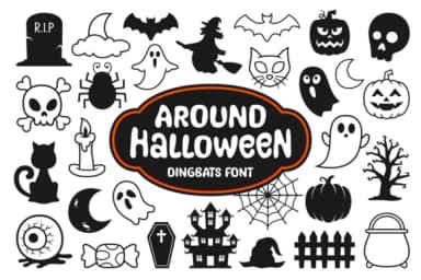 Around Halloween by Situjuh — Dingbats Font — thumbnail 1