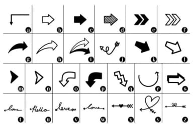 Arrow by Fox7 — Dingbats Font — thumbnail 3