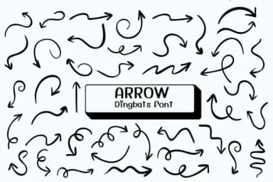 Arrow by Ketsarin — Dingbats Font — thumbnail 1