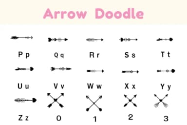 Arrow Doodle by Nun Sukhwan — Dingbats Font — thumbnail 3