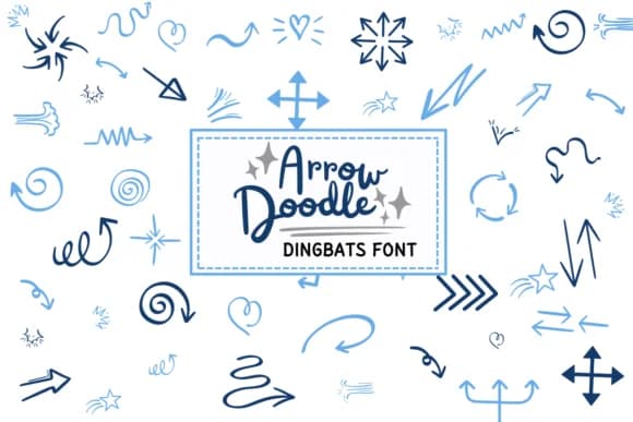 Arrow Doodle by PraewDesigns — Dingbats Font