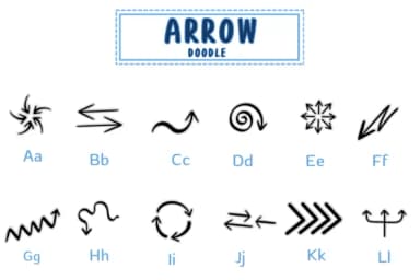 Arrow Doodle by PraewDesigns — Dingbats Font — thumbnail 2