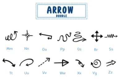 Arrow Doodle by PraewDesigns — Dingbats Font — thumbnail 3