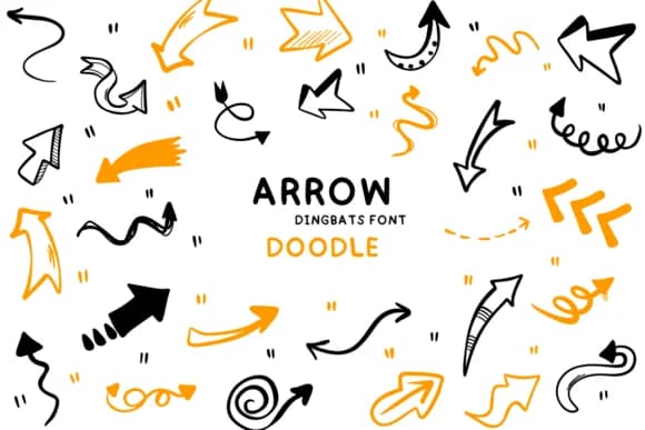 Arrow Doodle by Bee piyanuch — Dingbats Font
